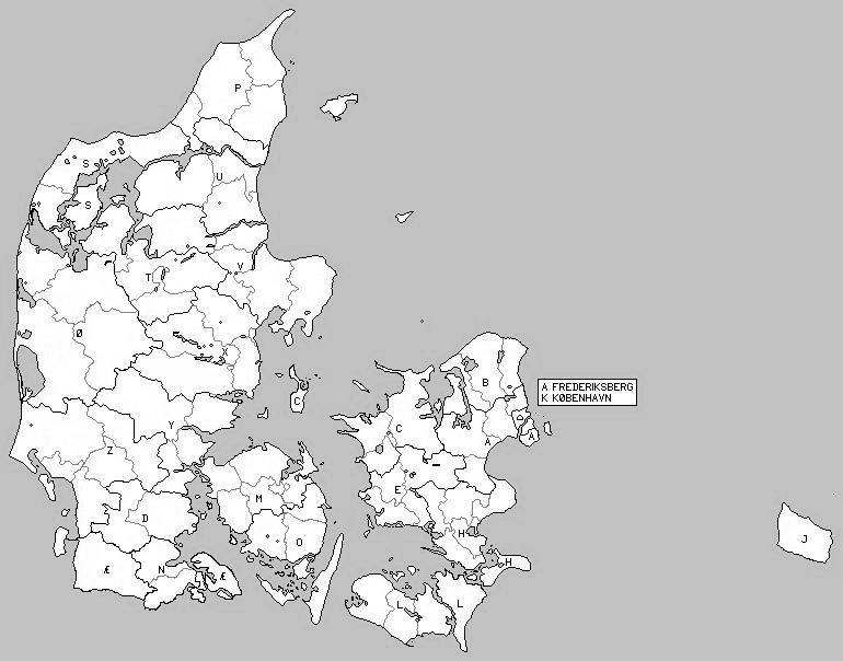 Az 1930-as területkódok térképen