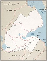 Afar és issza francia területek térképe