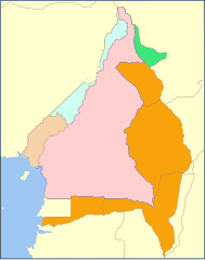 Francia Kamerun térképe (rőzsaszín rész)