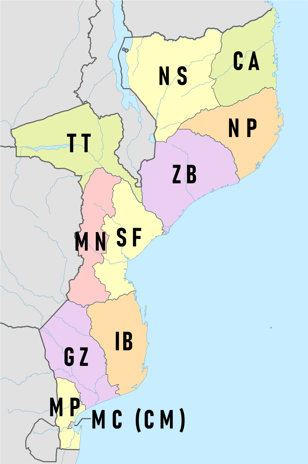 Mozambiki ter&uuml;letk&oacute;dok a t&eacute;rk&eacute;pen