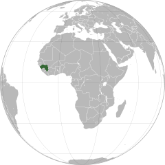 Guinea elhelyezkedése