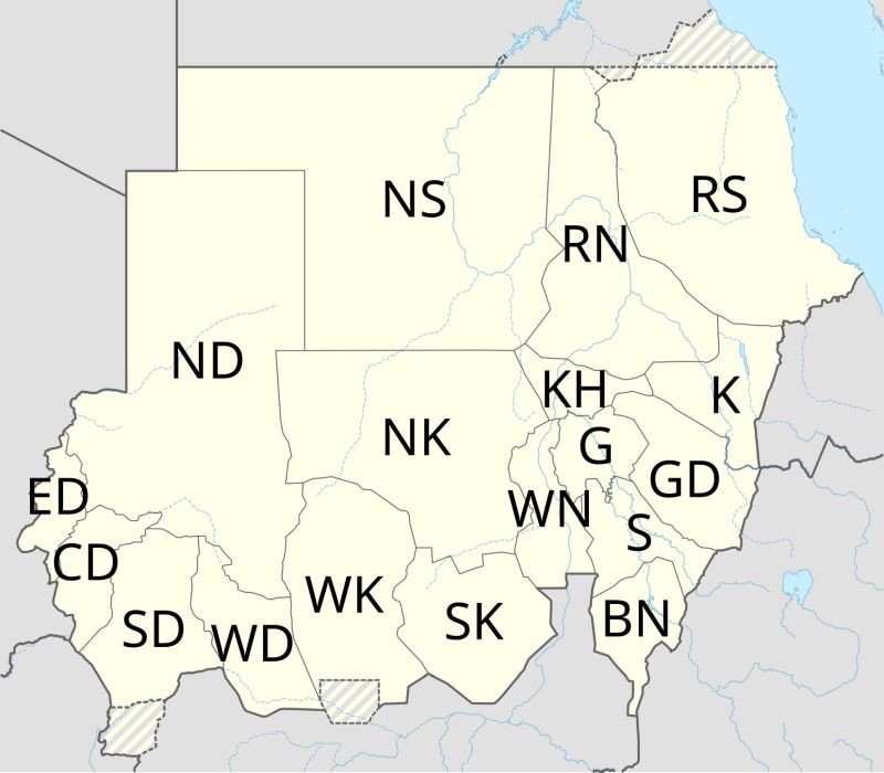 Szud&aacute;n ter&uuml;letk&oacute;djai