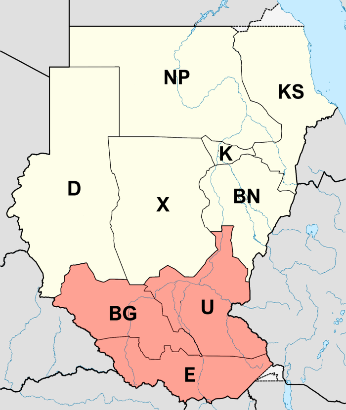 Angol-Egyiptomi Szud&aacute;n ter&uuml;letk&oacute;djai