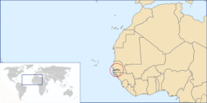 Gambia elhelyezked&eacute;se
